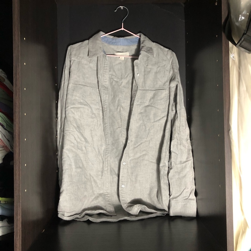 Treasure & Bond Light Grey Button Up for Women